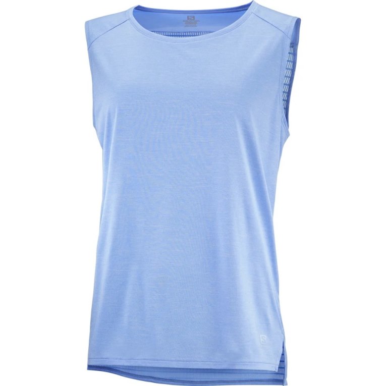 Tank Top Salomon Outline Summer Mujer Azules Claro | MX SGDQ043